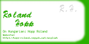 roland hopp business card